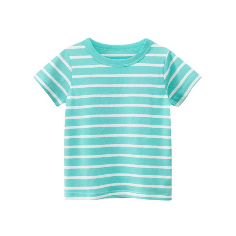 2024 Summer Kids' Striped Short-Sleeve T-Shirt - Trendy Baby Clothing
