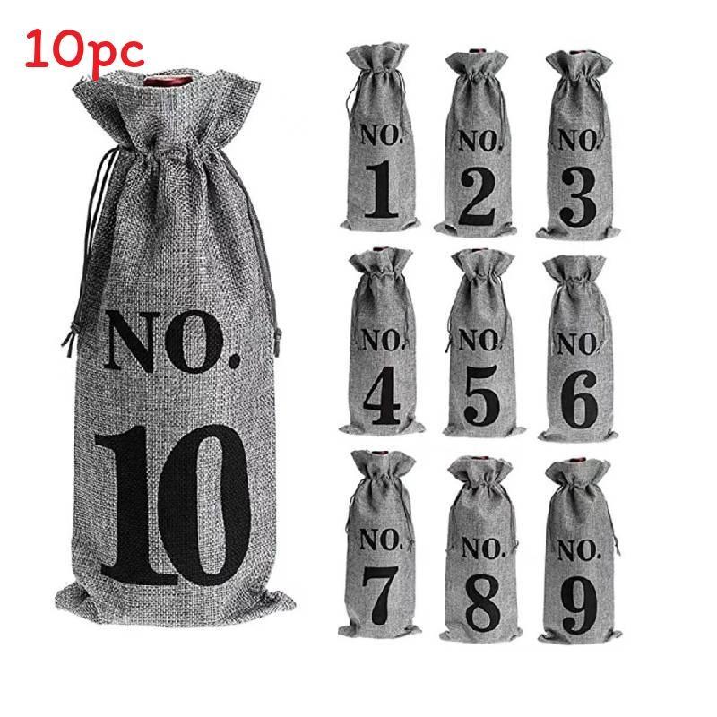 Red Wine Bottle Packaging Bag With Durable Canvas Material For Gift Wrapping And Storage