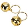 2pcs Rust Resistant AntiLost Copper  s Crisp Sound Round Collar Decoration for Dog Cat(Golden )