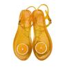 Fashion Women Fruit Sandals Transparent PVC Flat Flip-flop Sandal Ladies 2025 Summer Outdoor Fashion Non-slip Buckle Strap Beach Shoes