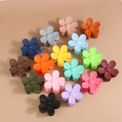 Große Größe 7cm Mode Blume Haarspangen Bunte Pferdeschwanz Haaraccessoires Matte Haarspangen für Frauen Mädchen