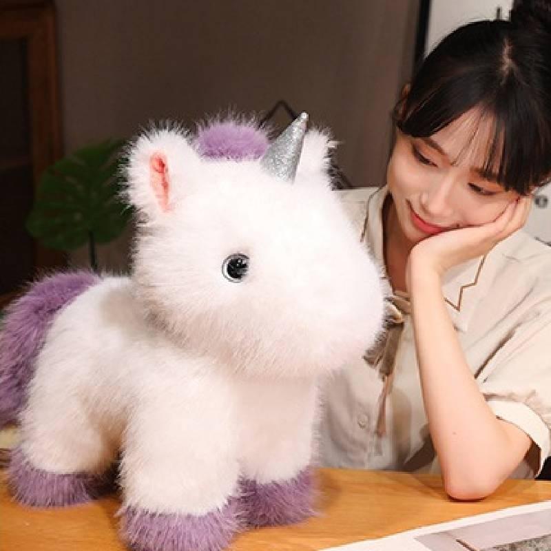 Adorable Standing Unicorn Plush Doll Soft Stuffed Toy For Boys And Girls Birthday Gift