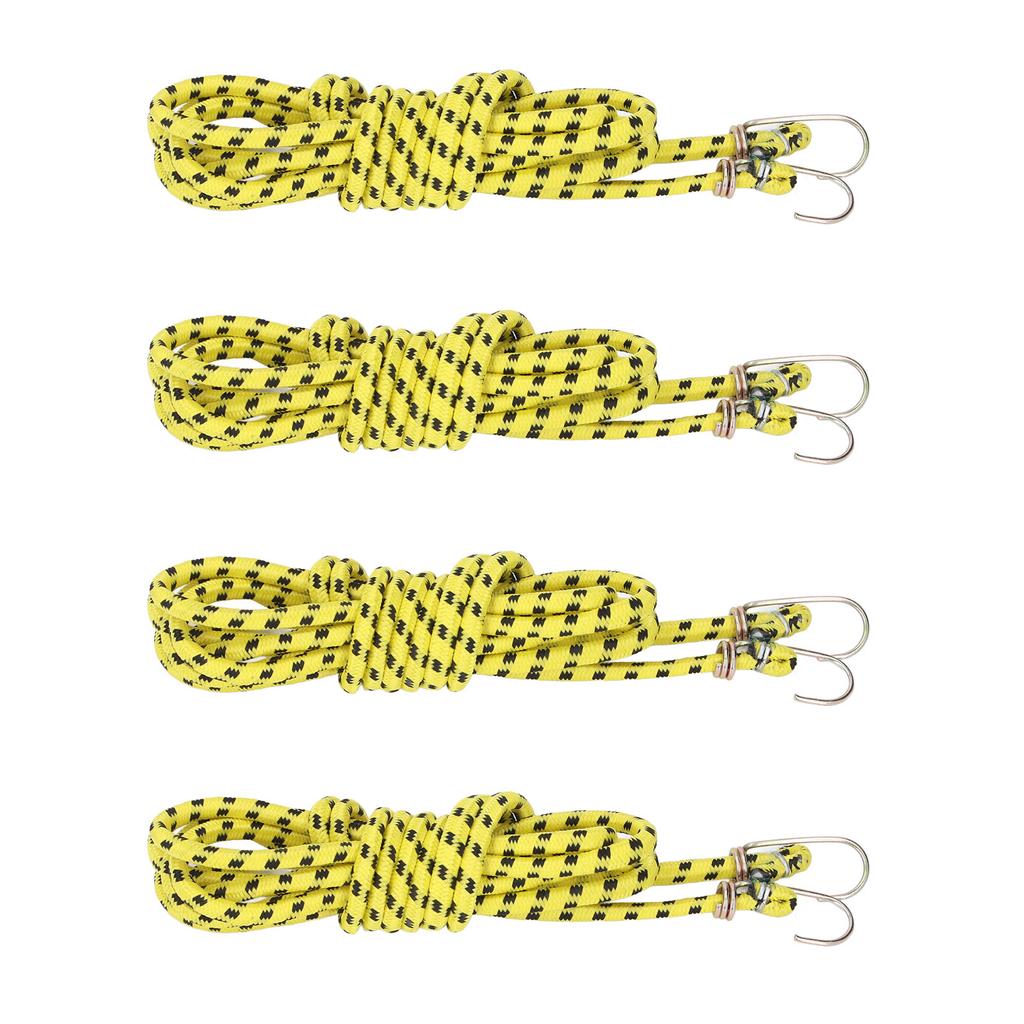 10PCS Rubber Elastic Rope with Hook Heavy Duty Tie Down Stretch String for Binding Packaging Securing Projects