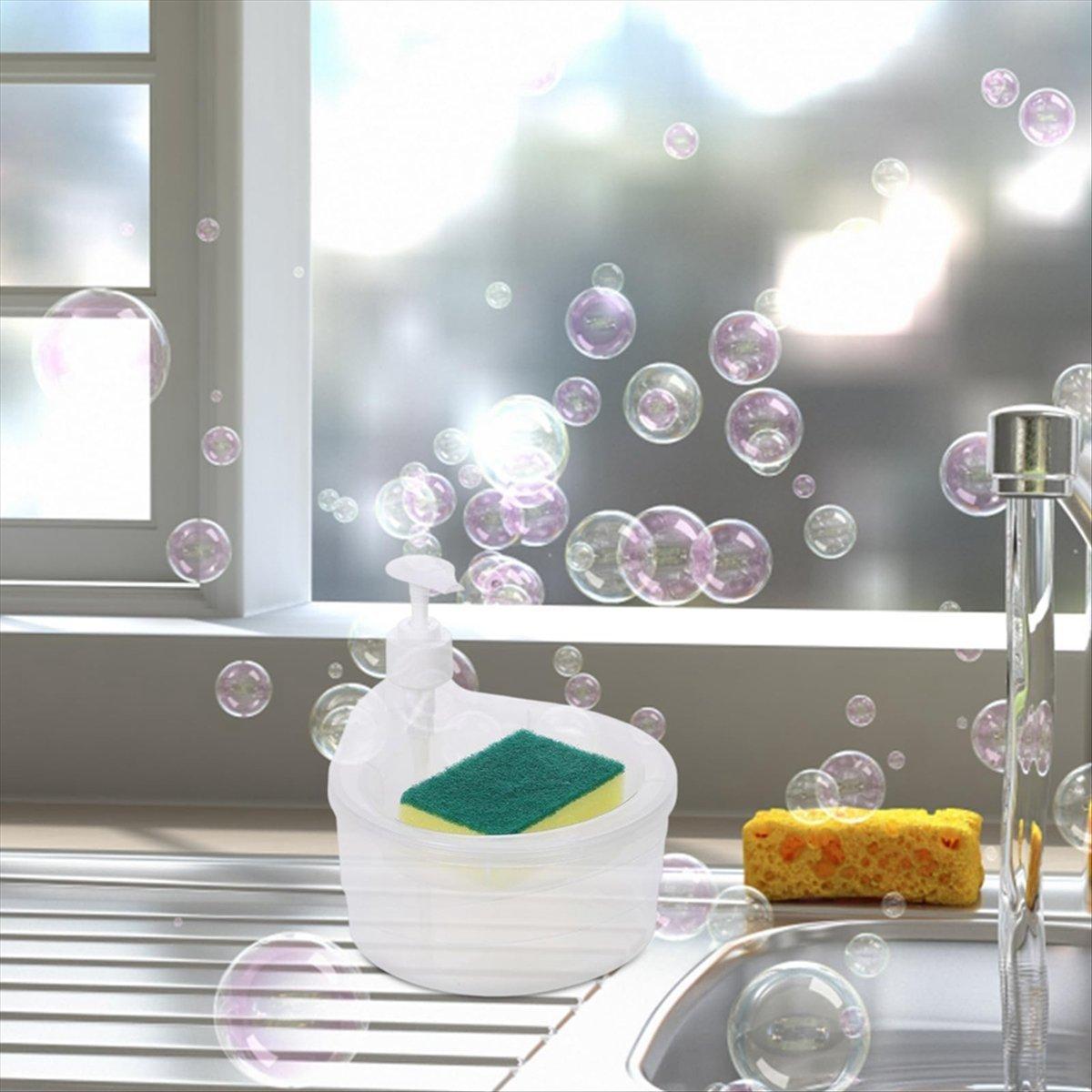 

BHBL 4PCS 2-In-1 Sink Dish Washing Soap Dispenser Dish Washing Liquid Soap Dispenser with Sponge Holder Organizer China Mainland
