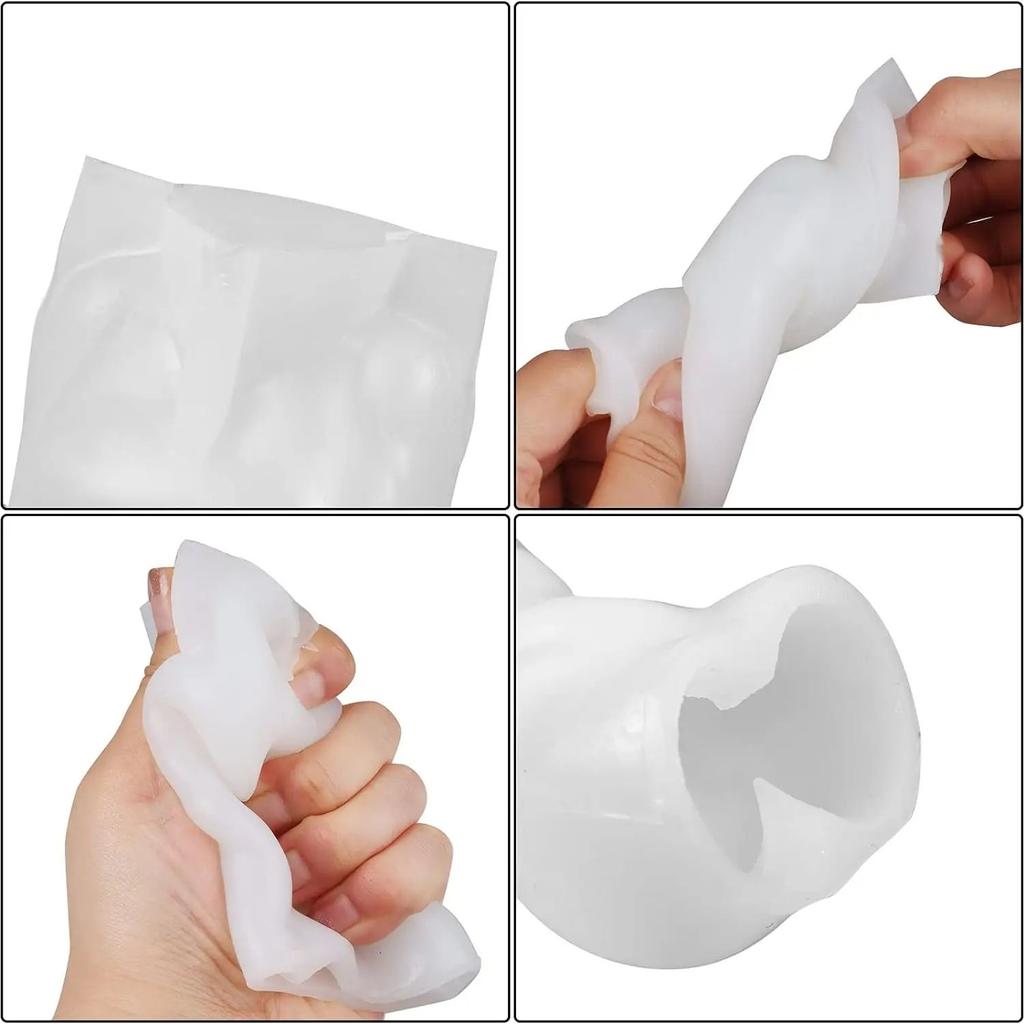 1pc Human Figure Wax Candle Molds, Thick Body Resin Clay Mould,  Silicone Moulds For Candle Aromatherapy Making DIY Soap, Candle