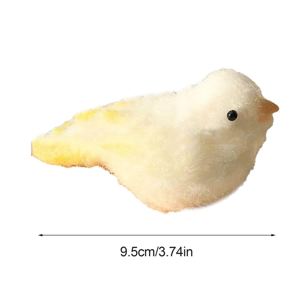 Handmade Squishy Realistic Bird Kid Squeeze Toys Silicone Soft Flocked Pinch Sensory Toys for Kids Desktop Ornament Pinching Toy