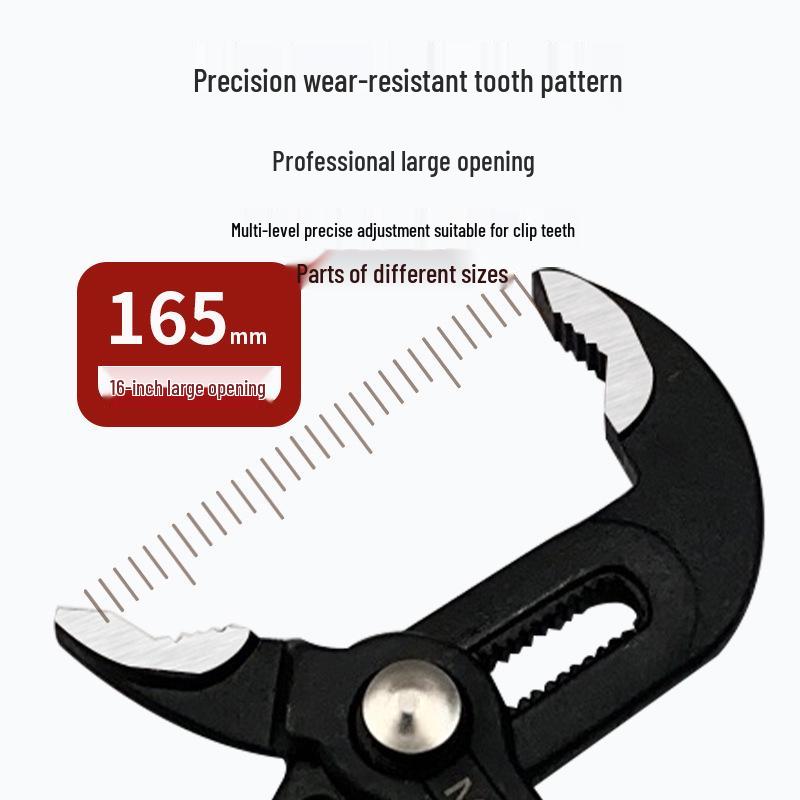 Multifunctional Adjustable Water Pump Pliers with Dipped Handle and Large Opening