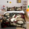 Mysterious Rabbit With Vintage Elements Printed Duvet Cover Set1 Duvet Cover+2 Pillowcasemulti Size Bedroom Bedding Decor