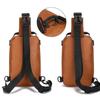 PU Leather Sling Shoulder Bag Solid Color Male Crossbody Bag Backpack Men's Chest Bag  Daily
