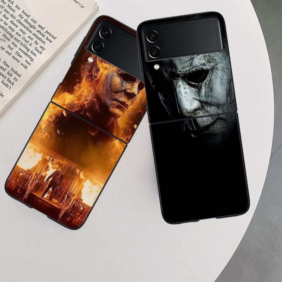 Halloween The Curse Of Michael Myers Horror Movie Case for Samsung Galaxy Z Flip 6 Flip 5 4 3 5G Black Cell Phone Cover Samsu