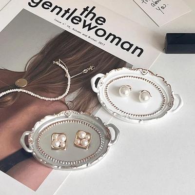 Decorative Jewelry Plate Nordic Necklace Earrings Storage Tray Photo Props Jewelry Display Tray Room Aesthetic Decor Accessories