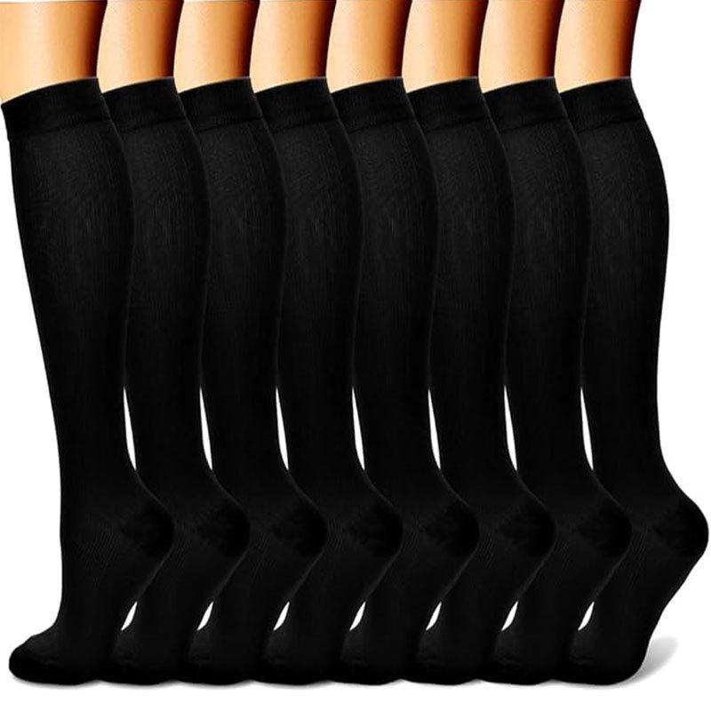 Compression Knee-high Socks Set for Running and Sports - Graduated Support, Multiple Pairs (3/4/6/8)