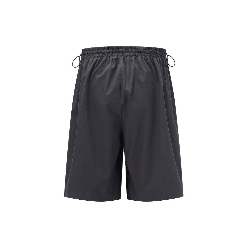 Reebok Letter Embroidery Woven Loose Sports Shorts Unisex Shorts Charcoal-Black 24SRC619UGH1