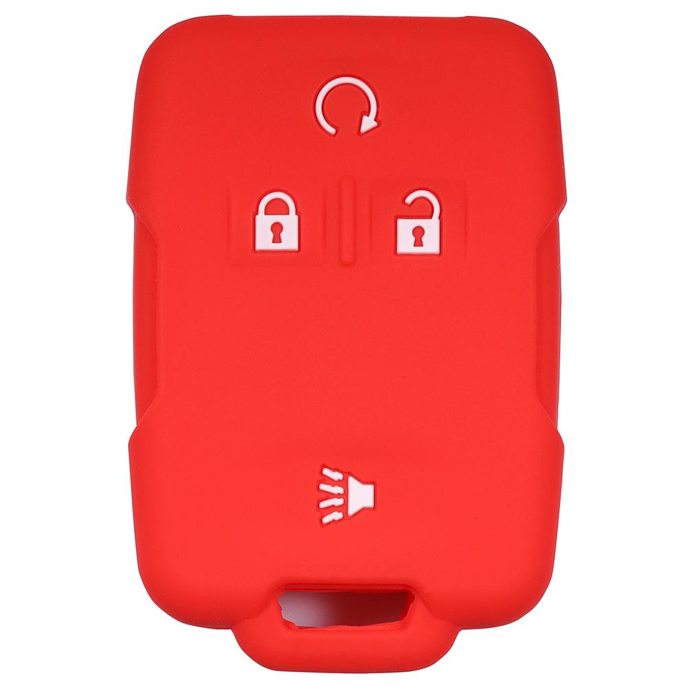 Key Fob Shell Silicone Cover Protective Case for Chevrolet Chevy Suburban Tahoe GMC Yukon Keyless Entry Remote 6 Button