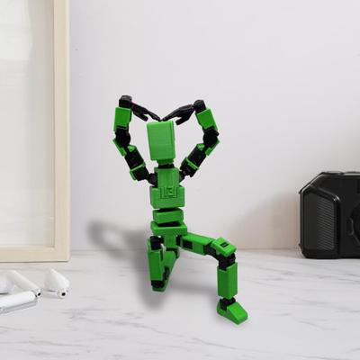 Homem Conjunto Ornamento 3D Impresso Articulações Móveis Diferentes Postura Robort Brinquedo Estatueta Humana Escritório Em Casa Ornamento De Mesa