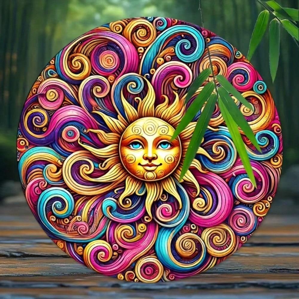 Vintage Wave Metal Wall Art Decor, 2D Iron Craft for Living Room, Boho Home Decoration, Weatherproof Outdoor Metal Sign, Unique Gift