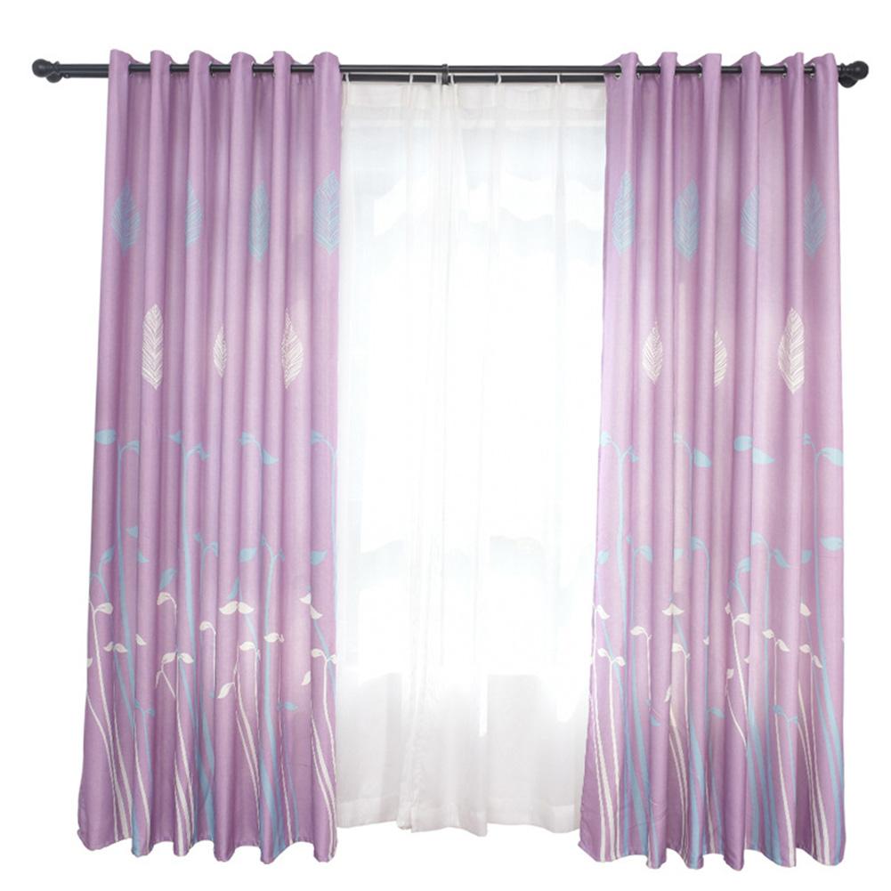 

Polyester Window Curtain Shade Bedroom Living Room Kitchen Decor (Purple)