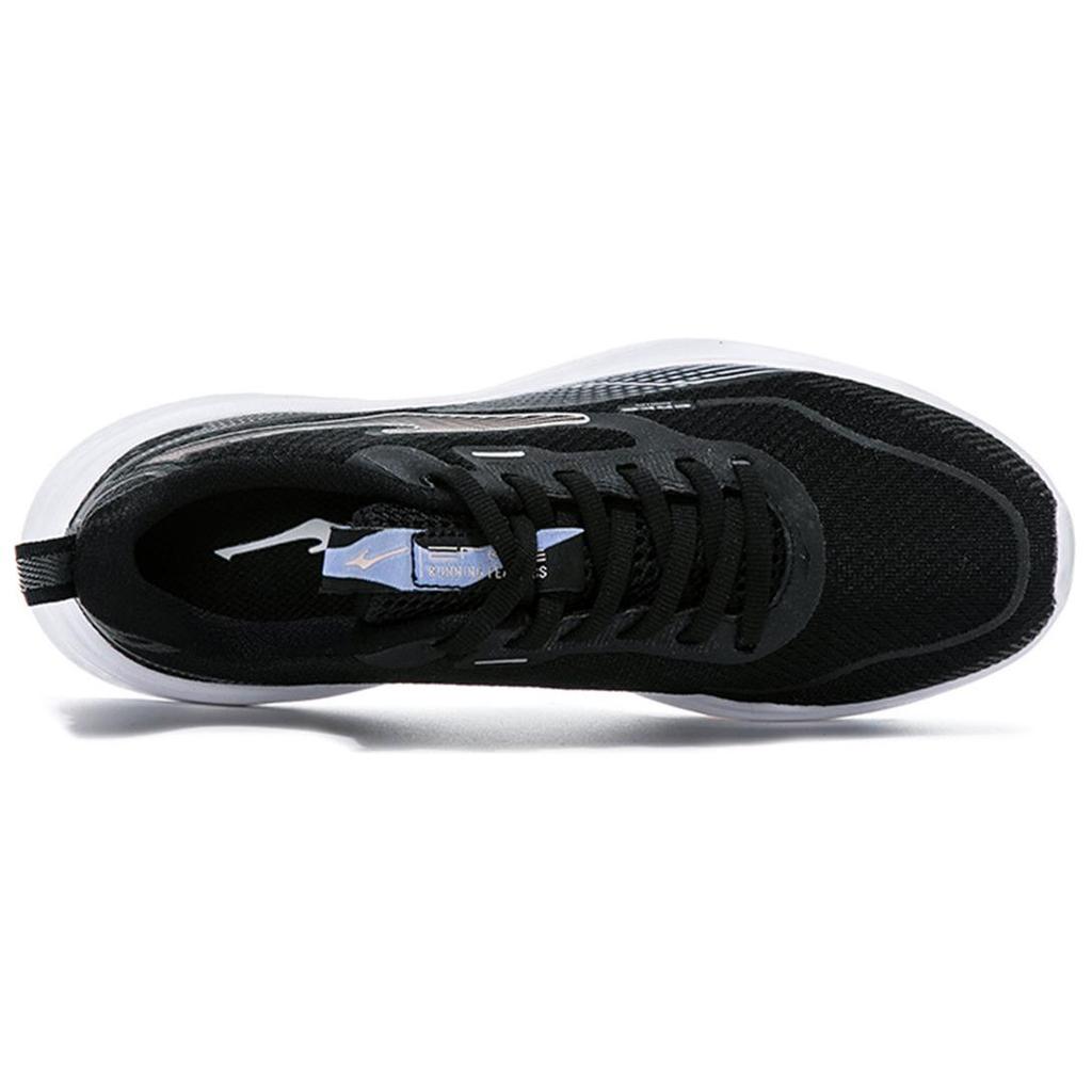 Hongxing Erke Comfortable Breathable Shock Absorbing Wear Resistant Low Top Casual Running Shoes Women Sneaker Black White 12123203283-004