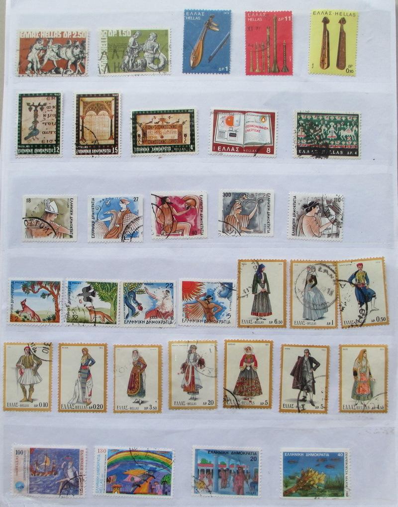 Greek Post Stamps Postage 50 Different Greece Stamps Hellas Real Stamped Collectible Postage Stamps Material For Scrapbooking