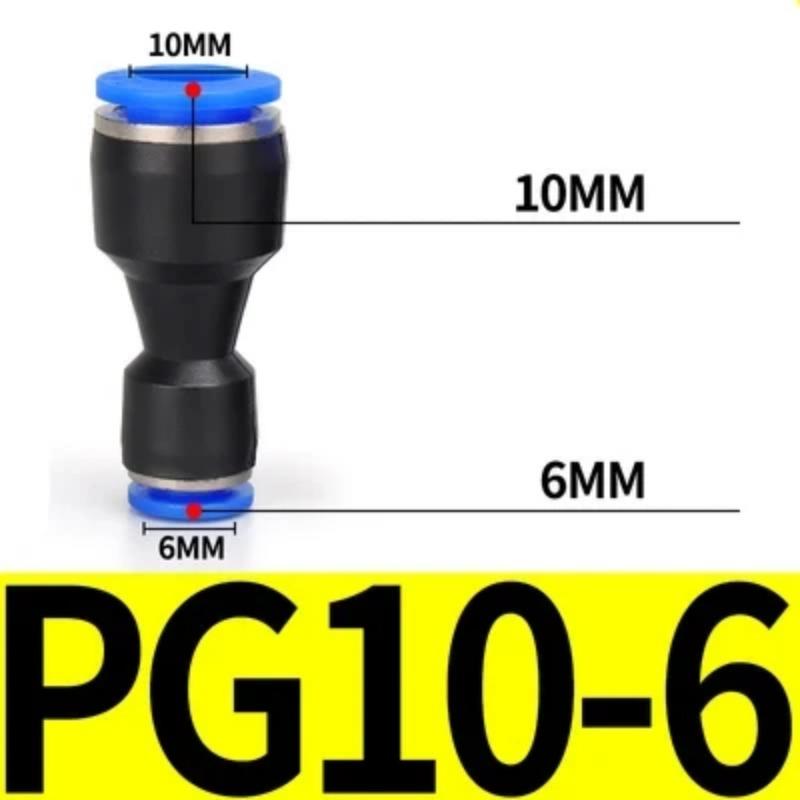 1PC PU PG Pneumatický rychlospojka Plastová hadice Vzduchová trubka 4 6 8mm 10mm 12mm 14mm 16mm Přímá Redukující plyn Rychlé připojení