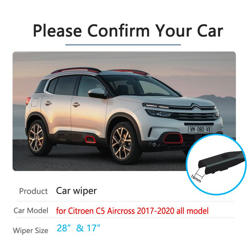 For Citroen C5 Aircross C5-Aircross 2017~ 2018  Car Wiper Blades Front Windscreen Windshield Wipers Car Accessories