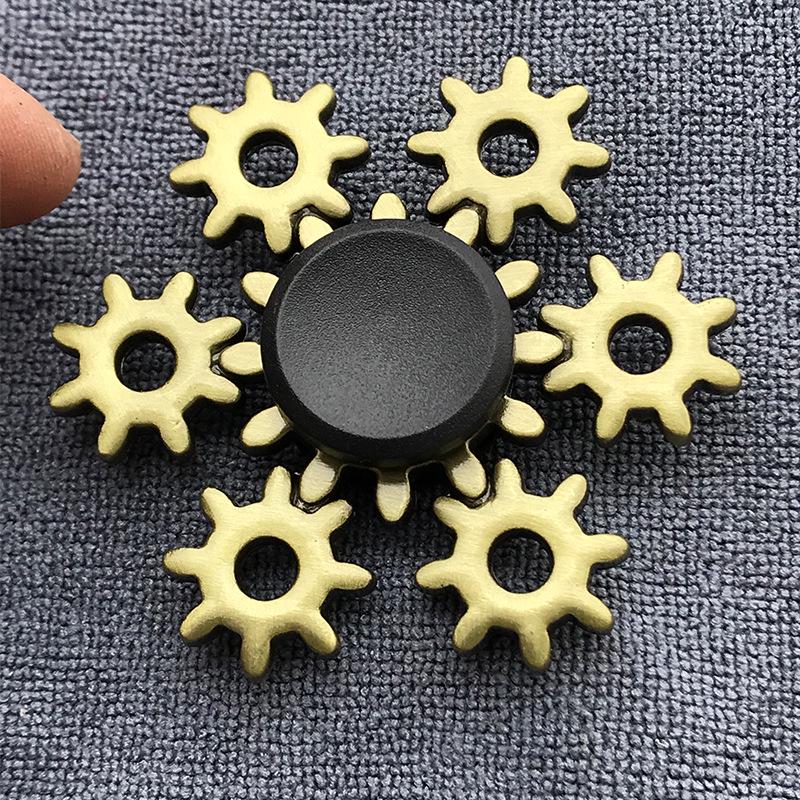 Fidget Finger Spinner Antike Messingfarbe Legierung Metall Handspinner Stressabbau Dekompressionsspielzeug für Kinder Erwachsene Lustige Geschenke