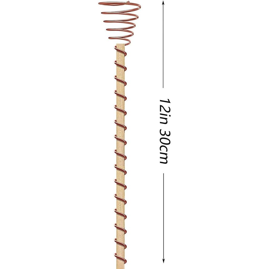 6Pcs Electroculture Plant Stakes,12 Inch Electroculture Copper Coil, Electro Culture Gardening Copper Antenna, for Garden Plants Growing Accessories