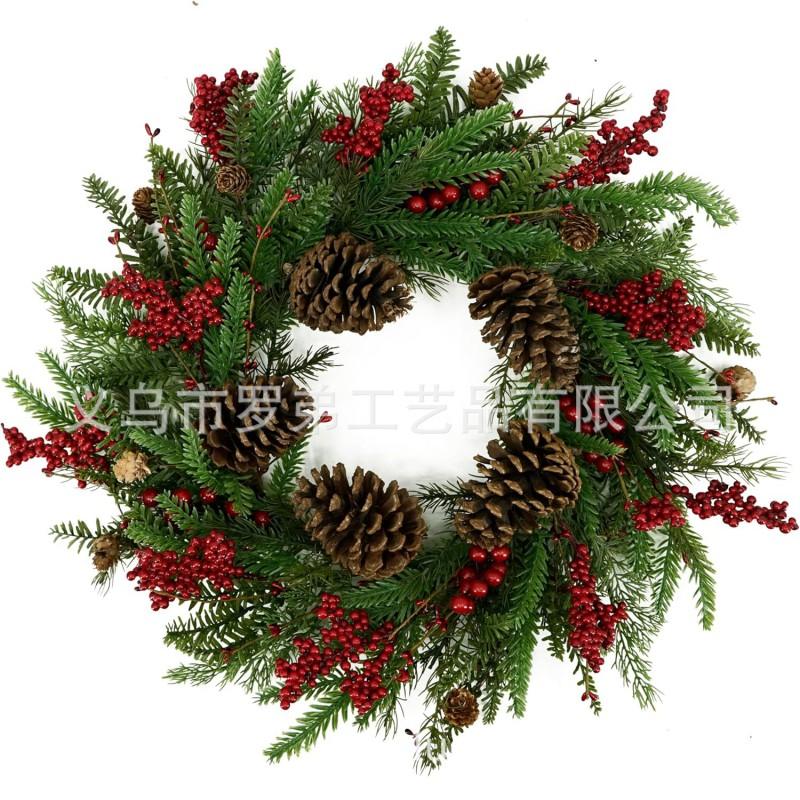 Christmas Wreath Door Hanging Decor Home Mall Window Party Festive Simulation Ornament