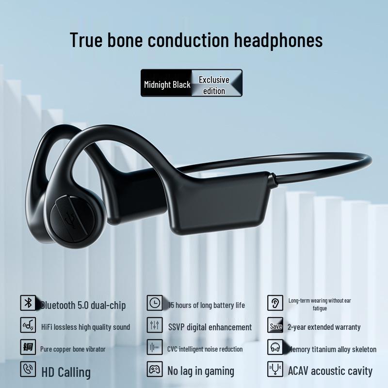 Waterproof Bluetooth Bone Conduction Sports Headset with Long Battery Life