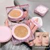 Douyin Live Style Rain Dew Hydrating Brightening Cushion Cream - Lightweight, Refreshing Oil Control for Natural, Sheer Coverage.