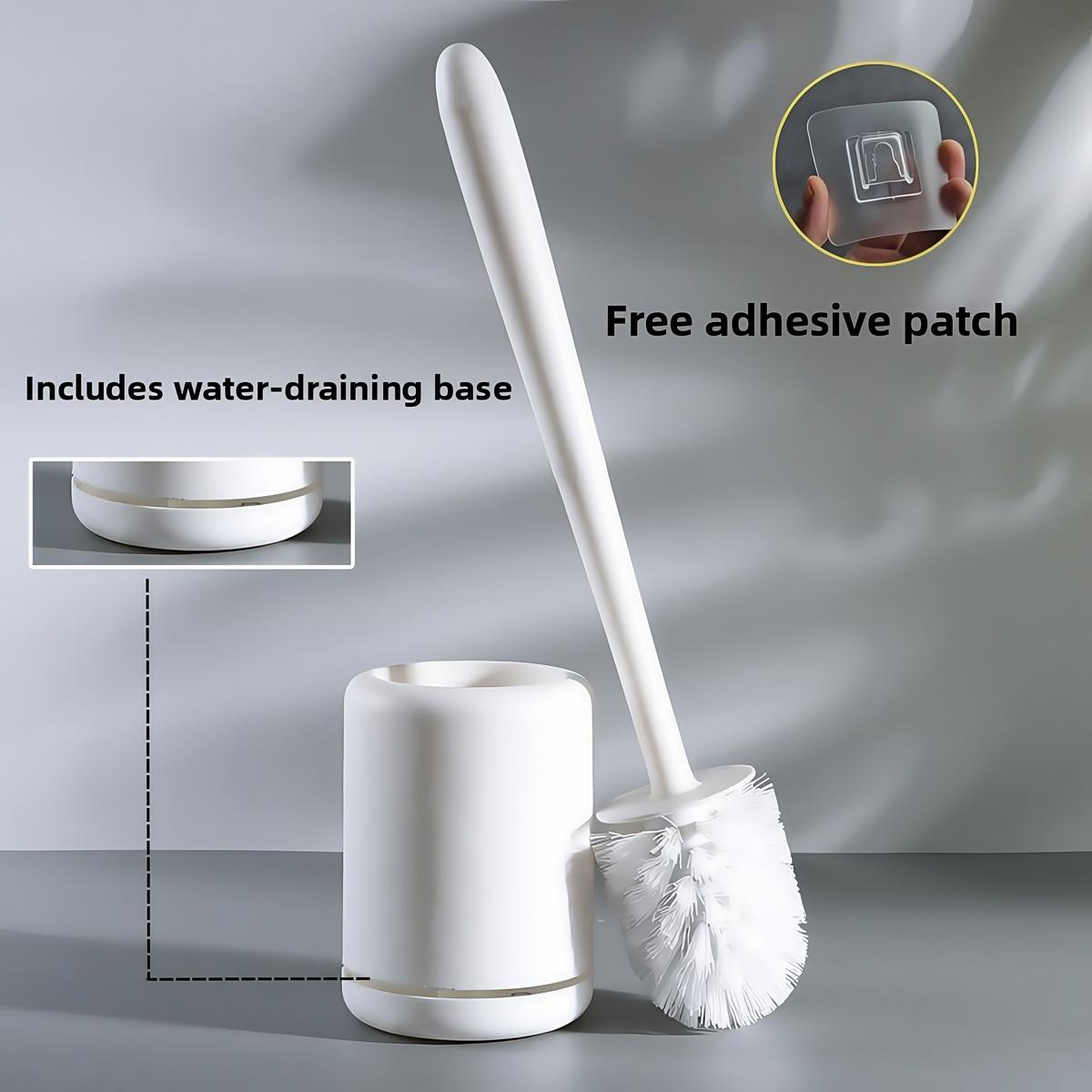

Креативный набор бытовых туалетных щеток без сверления с длинной ручкой, туалетная щетка с подставкой, чистящая щетка, аксессуары для ванной комнаты белый