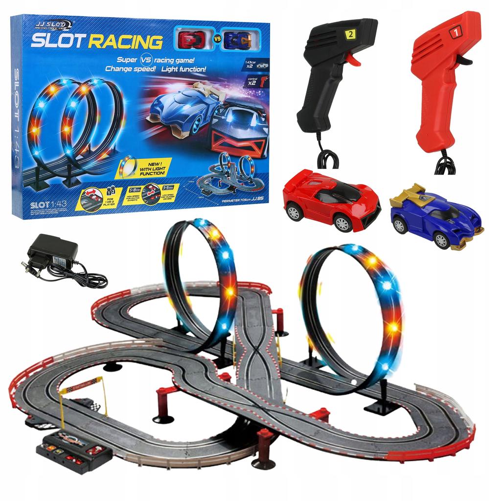 [5] LED Racing Car Track + 2 Cars 705cm Z3033
