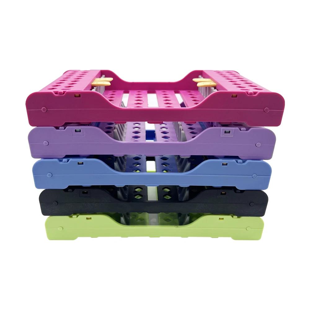 5pcs 8 Slots Dental Autoclave Sterilization Box Composite Resin Filling Spatulas Aesthetic Restoration Set Tray Holder
