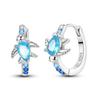 2025 New 925 Sterling copper Hoop Earrings Flowers Zircon Drop Earrings Stud For Woman Fine Birthday Wedding Party Zircon Gifts
