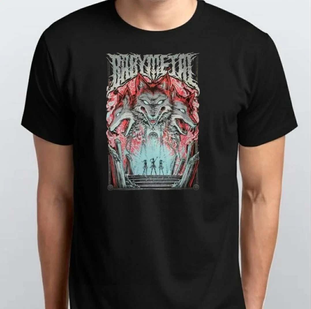 

Gothic Rock Harajuku Babymetal Japan Band 100% Cotton T-shirt Mens Tees Top S M L XL XXL 3 4 XL Black M