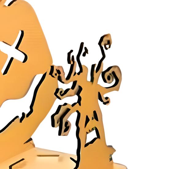 Halloween Shadow Candle Holder Funny Shadow Stand Candlestick with Witch Skeleton Pumpkin Cat Silhouette Holiday Table Centerpiece