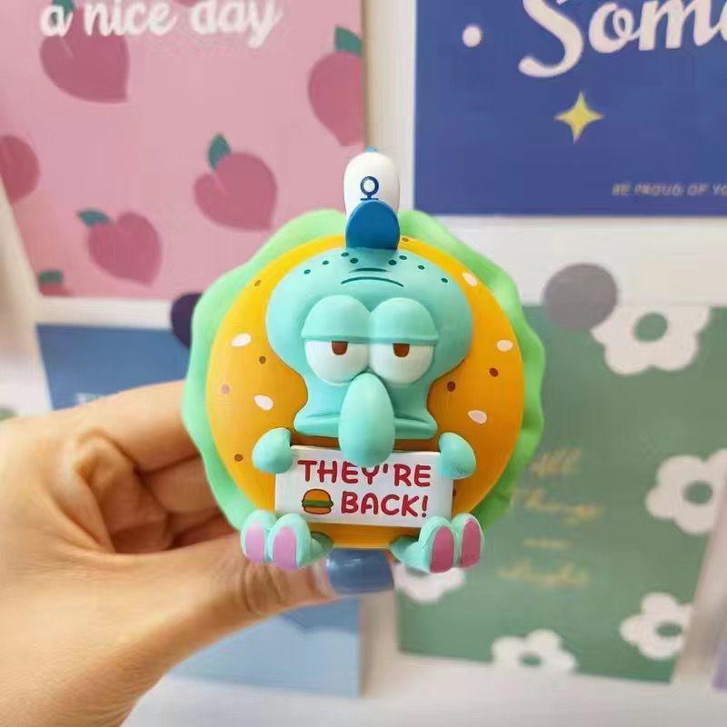 SpongeBob Burger King Krabbenrogen-Topf-Serie: Patrick & Thaddäus Figur Auto- und Schreibtisch-Dekoration