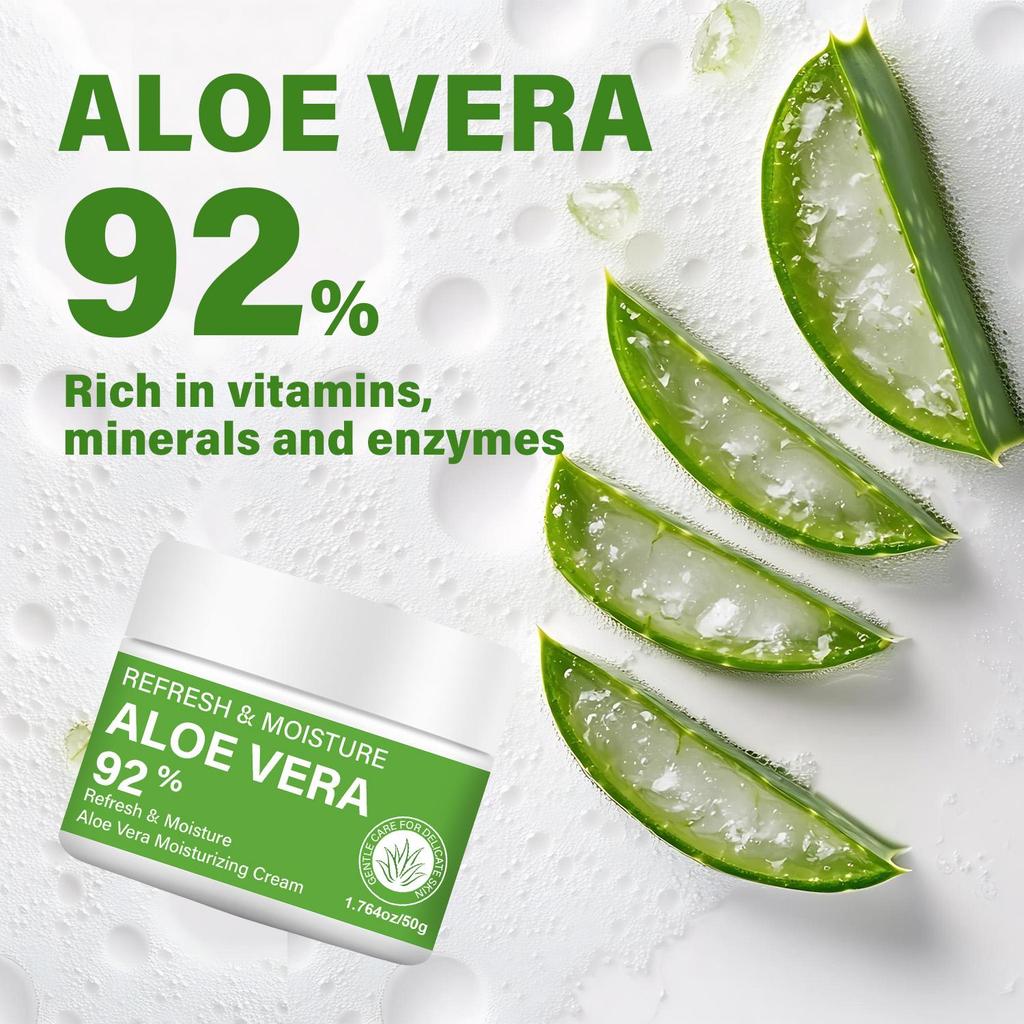 Aloe Vera Moisturizing Cream-Refresh And Moisturize The Facial Skin With Aloe Vera Vitamins-Suitable for All Skin Types,50g