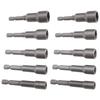 2 Set Magnetic Hex Socket Set 1/4in Shank 65mm Screw Nut Driver Setter Drill Bit 1/4in 5/16in 3/8in 