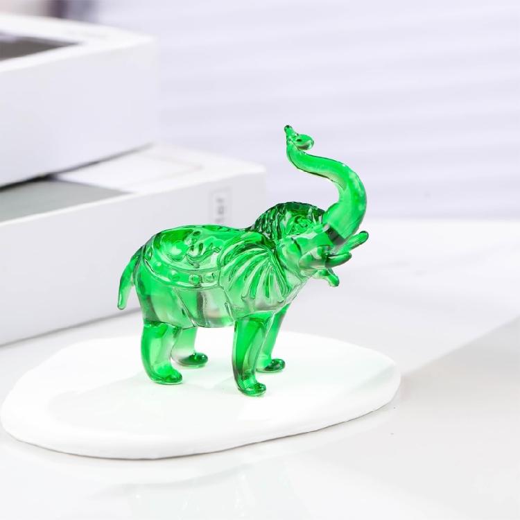 Crystal Elephant Statues Glass Elephant Figurines Collectibles Animal Sculpture Lucky Feng Shui Ornament Home Decors