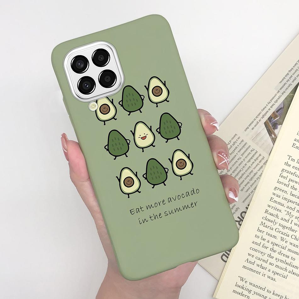 For Samsung Galaxy M33 5G Case Heart Cartoon Silicone Matte Shockproof Phone Cover For SamsungM33 GalaxyM33 M 33 Funda Shell TPU