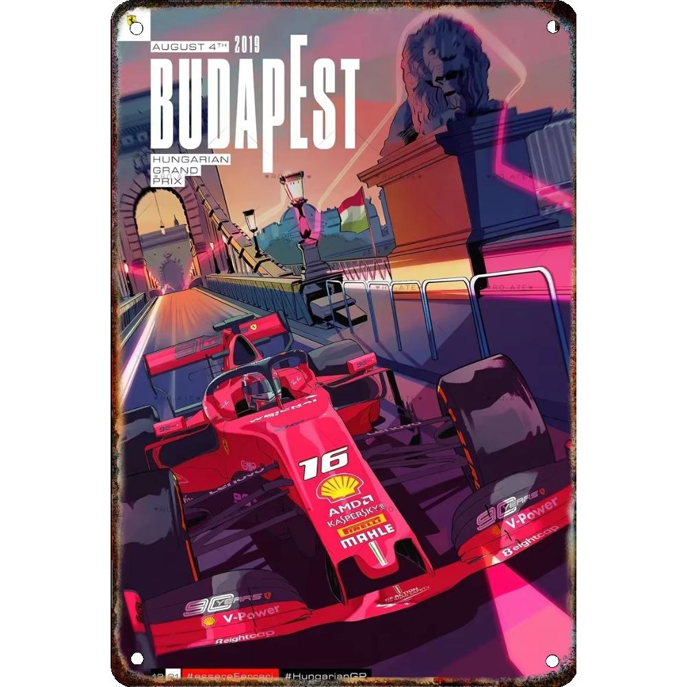 Vintage Formula Car Race Poster Home Garage Club Modern Wall Art Decorative Panel Mural Aesthetics