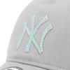 New Era 9FORTY Unstructured Beads Logo MLB NY Snow Grey Cap FREE 940UNST BEADS LG NEYYAN GRY