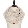 New Women Solid Color Cable Knitting Wool Snood Infinity Scarf Winter Neck Warmer Cowl Collar Circle Scarves AC041