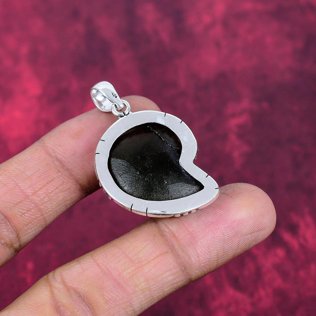 Ammonite Fossil Jewelry, 925 Solid Sterling Silver Pendant Handmade Gemstone Jewelry, Gifts For Wife Brand New Pendant