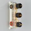 Brushed Gold Thermostatic Shower Mixer Valve Brass 3-ways Mixer Valve Thermostate Control Valve Wall Concealed Shower Valve