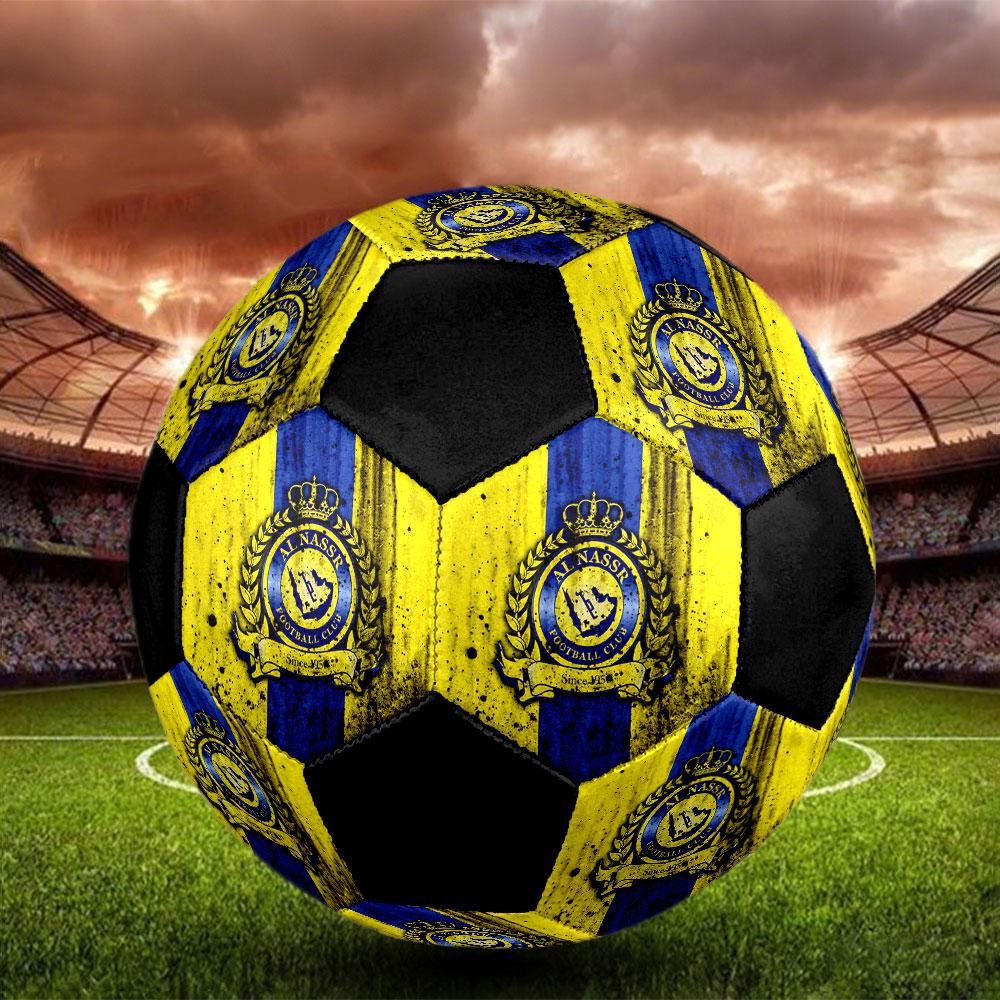 1 pz Pallone da Calcio Al-Nassr Misura 5 Pallone da Calcetto Indoor alla Moda Colorato Gioco per il Cortile - Ottimo Regalo per gli Appassionati di Sport HE26