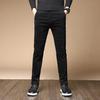 Male Winter Fleece Warm Corduroy Pants Men Business Fashion Slim Fit Stretch Thicken Gray Green Fluff Casual Trousers Male