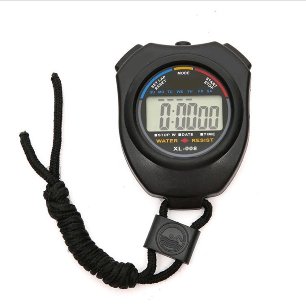 Timer Portable Electronic Stopwatch Lightweight Black Sport Stopwatch Timer LCD Display Professional Timer Sports Movement