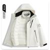 3-in-1 Detachable Waterproof Windproof Hiking Jacket With 90% Down Insulated Liner Men Women Outdoor Trekking Camping